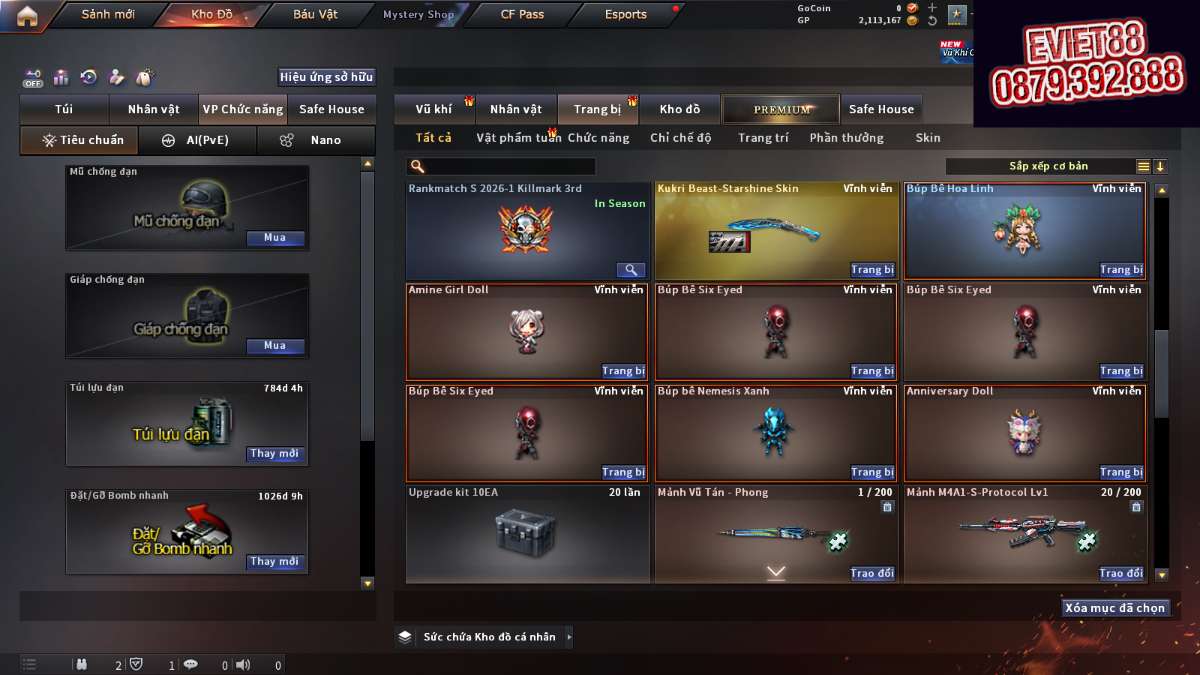 shop acc cf uy tin gia re